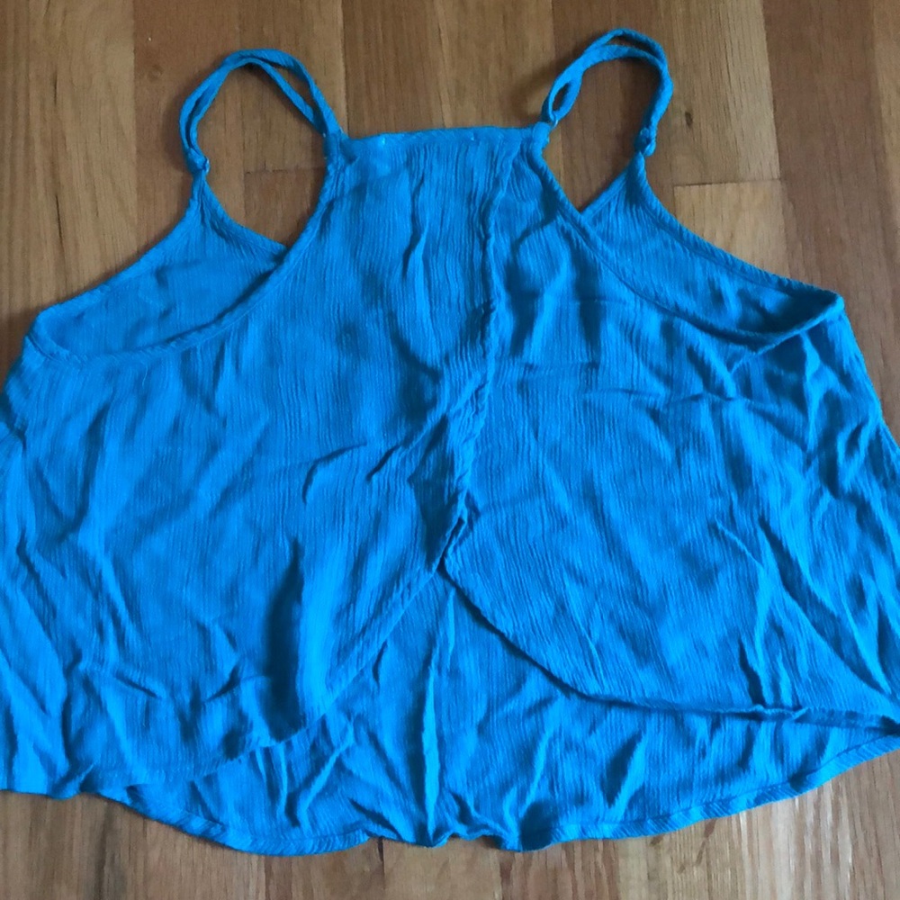 Papaya Cropped Open Back Tank - Picture 2 of 2